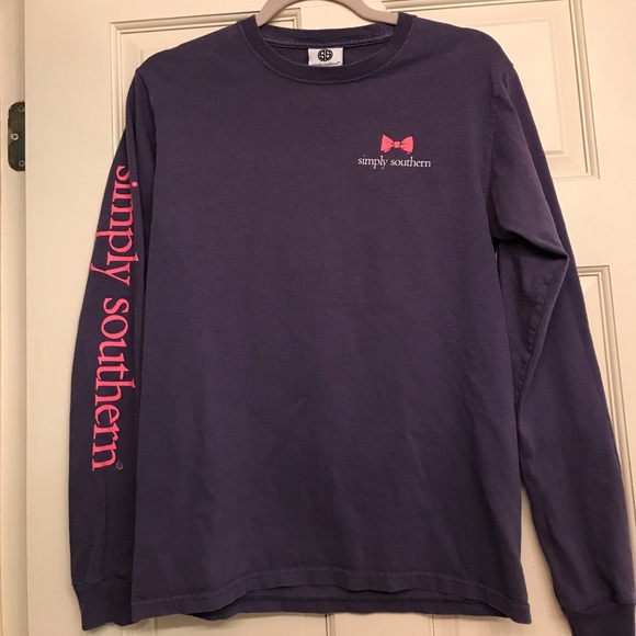 Simply Southern Tops - Simply Southern l/s purple t-shirt EUC Small